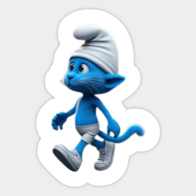 Smurf cat Sticker by Fashionkiller1